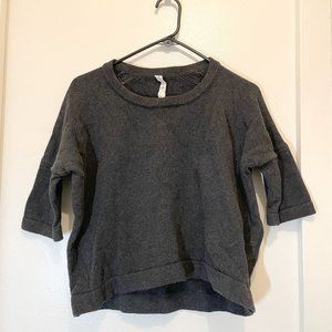 Lululemon Cropped Knit Short Sleeve Sweater
